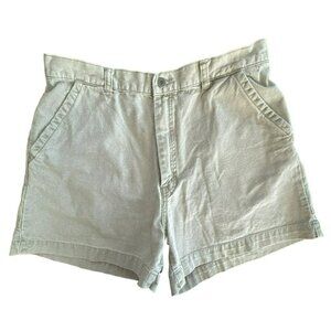Vintage Patagonia Stand Up Shorts 36 Khaki Canvas 5" Inseam Made in Hong Kong